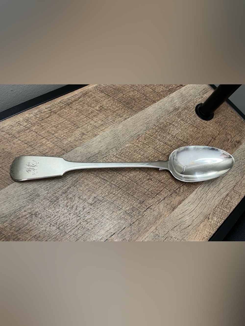 Antique 1839 Rare Exeter Solid Sterling Silver Basting/Serving Spoon